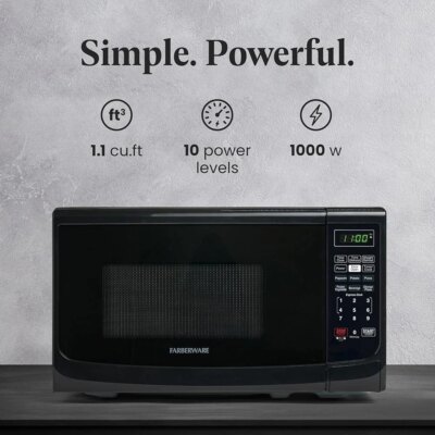 Countertop Microwave 700W Programmable Oven Touch Control 10 Power Levels LED Display Child Lock Perfect Apartments Dorms - Image 3