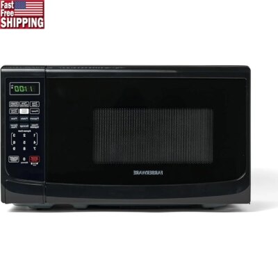 Countertop Microwave 700W Programmable Oven Touch Control 10 Power Levels LED Display Child Lock Perfect Apartments Dorms