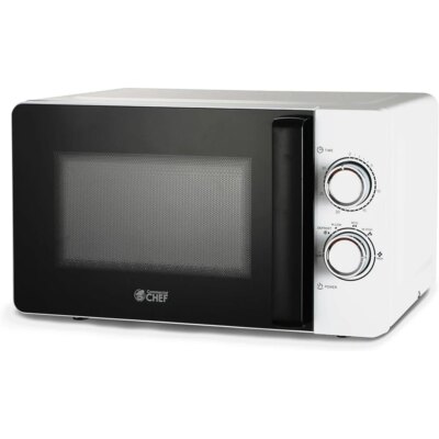 Small Countertop Microwave Oven 0.7 Cu Ft Portable Kitchen Appliance 6 Power Levels Mechanical Control Turntable Timer 700 Watts - Image 2