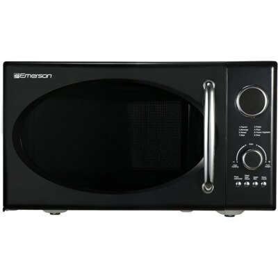 Retro Compact 800W Microwave Oven with 1,000W Grill Function LED Display 5 Power Levels 8 Auto Menus Glass Door Countertop - Image 2