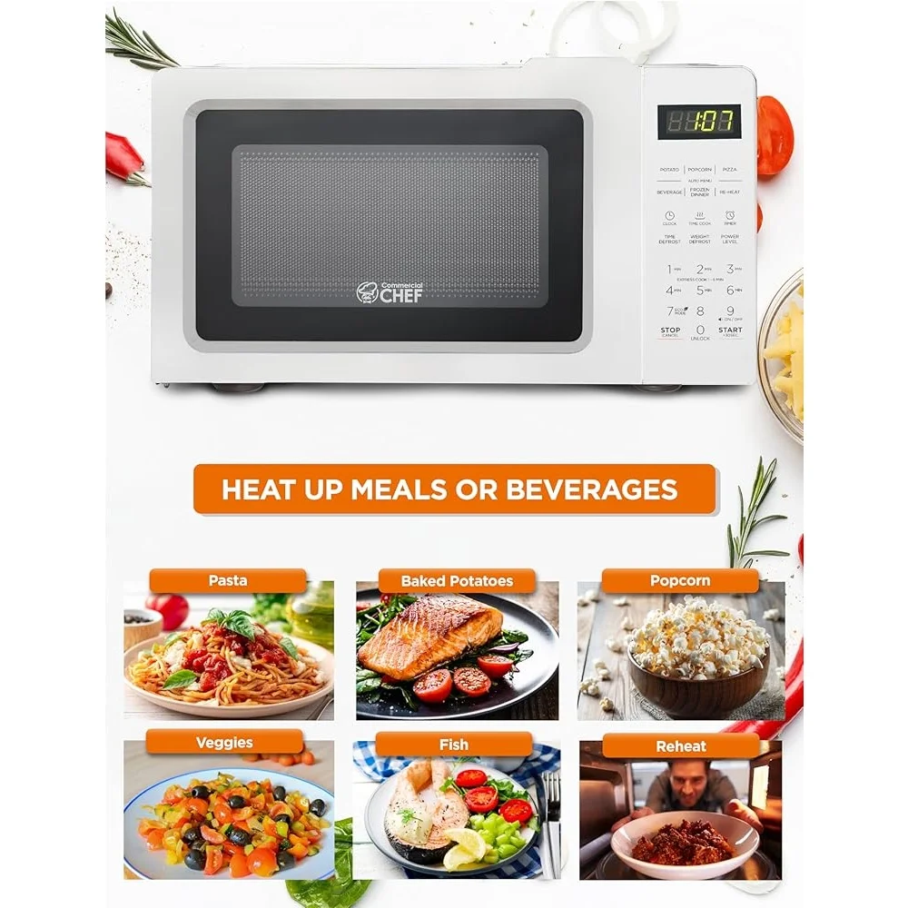 Compact 700W Microwave Oven 0.7 Cu Ft 10 Power Settings Quick Cook Kitchen Countertop Appliance Compact 700W Microwave Oven 0.7 Cu Ft 10 Power Settings Quick Cook Kitchen Countertop Appliance