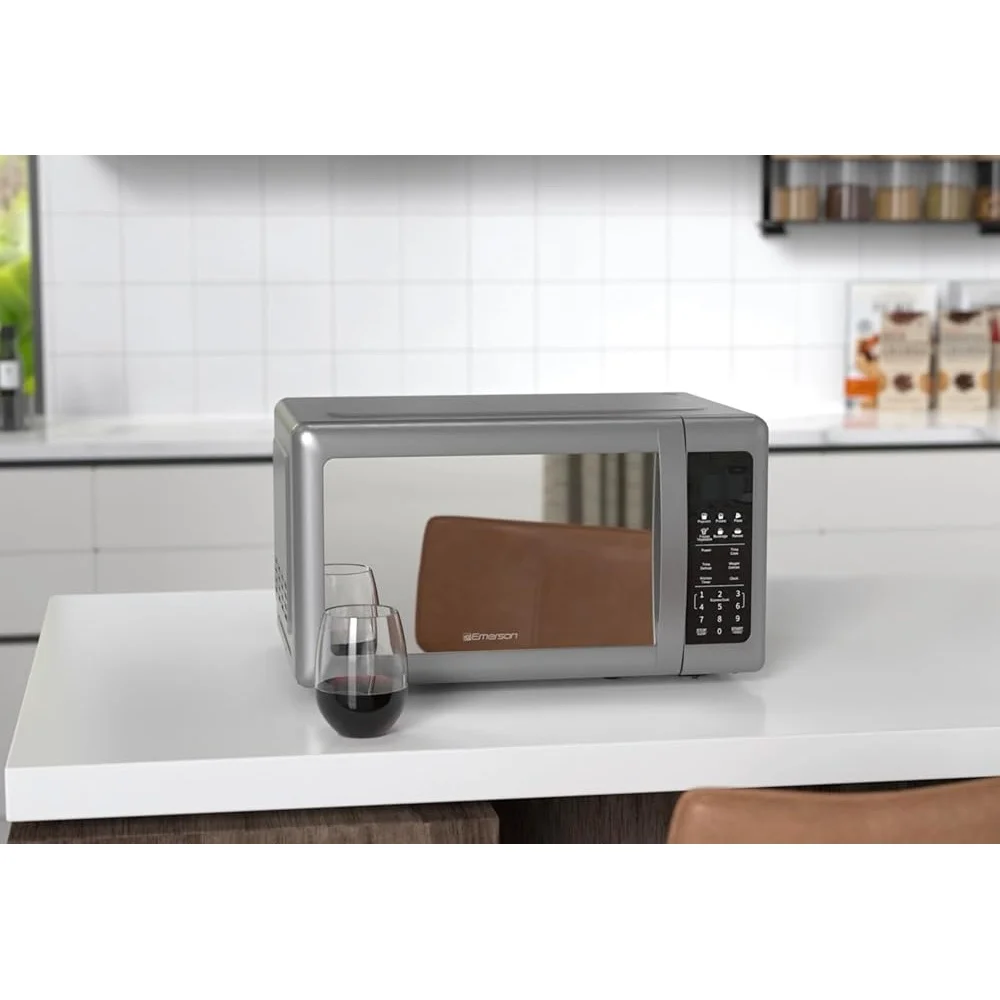 Compact Countertop Microwave Oven 700W 10 Power Levels 6 Auto Menus LED Display Child Safety Glass Turntable Cooking Reheating Compact Countertop Microwave Oven 700W 10 Power Levels 6 Auto Menus LED Display Child Safety Glass Turntable Cooking Reheating