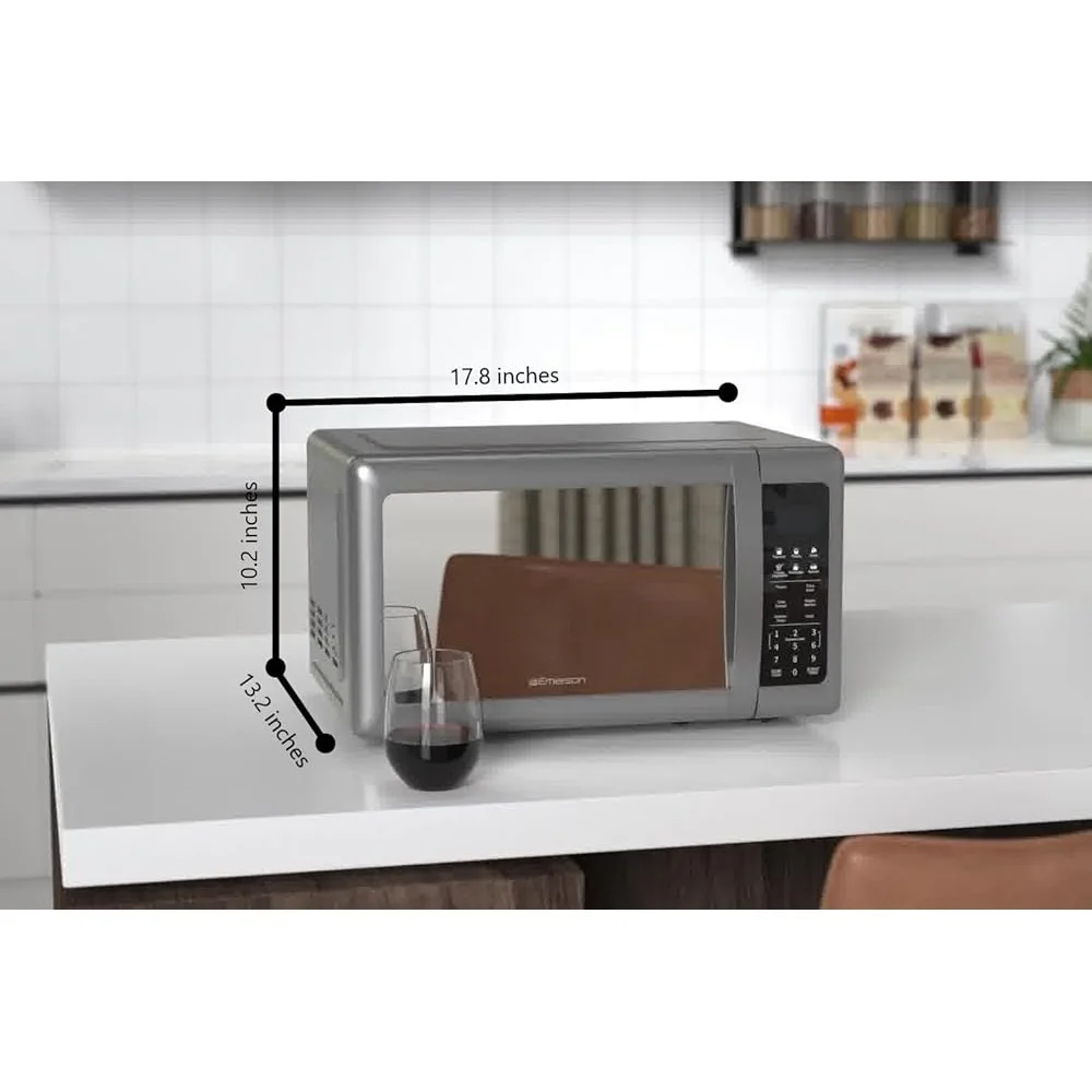 Compact Countertop Microwave Oven 700W 10 Power Levels 6 Auto Menus LED Display Child Safety Glass Turntable Cooking Reheating Compact Countertop Microwave Oven 700W 10 Power Levels 6 Auto Menus LED Display Child Safety Glass Turntable Cooking Reheating