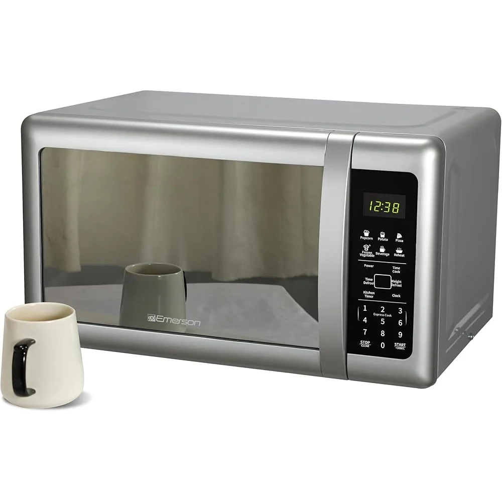 Compact Countertop Microwave Oven 700W 10 Power Levels 6 Auto Menus LED Display Child Safety Glass Turntable Cooking Reheating Compact Countertop Microwave Oven 700W 10 Power Levels 6 Auto Menus LED Display Child Safety Glass Turntable Cooking Reheating