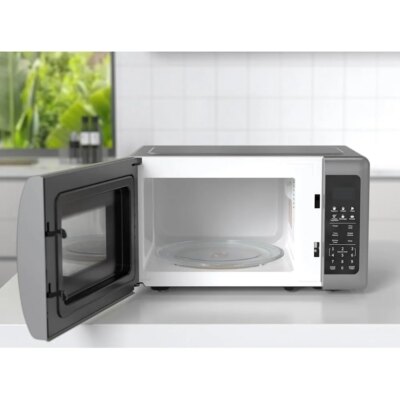 Compact Countertop Microwave Oven 700W 10 Power Levels 6 Auto Menus LED Display Child Safety Glass Turntable Cooking Reheating - Image 6