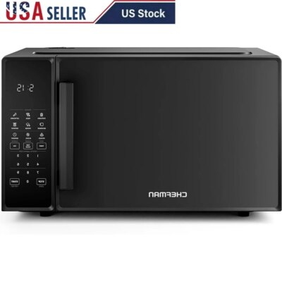 Countertop Microwave Oven 1000W Digital with 10 Power Levels 6 Cooking Presets One-Touch Mute Function Easy Clean Design