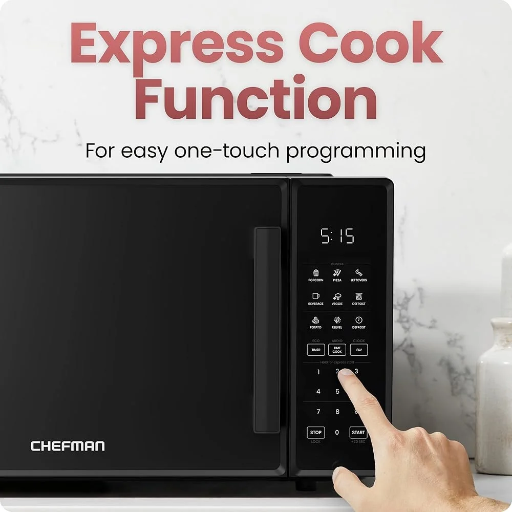 Countertop Microwave Oven 1000W Digital with 10 Power Levels 6 Cooking Presets One-Touch Mute Function Easy Clean Design Countertop Microwave Oven 1000W Digital with 10 Power Levels 6 Cooking Presets One-Touch Mute Function Easy Clean Design