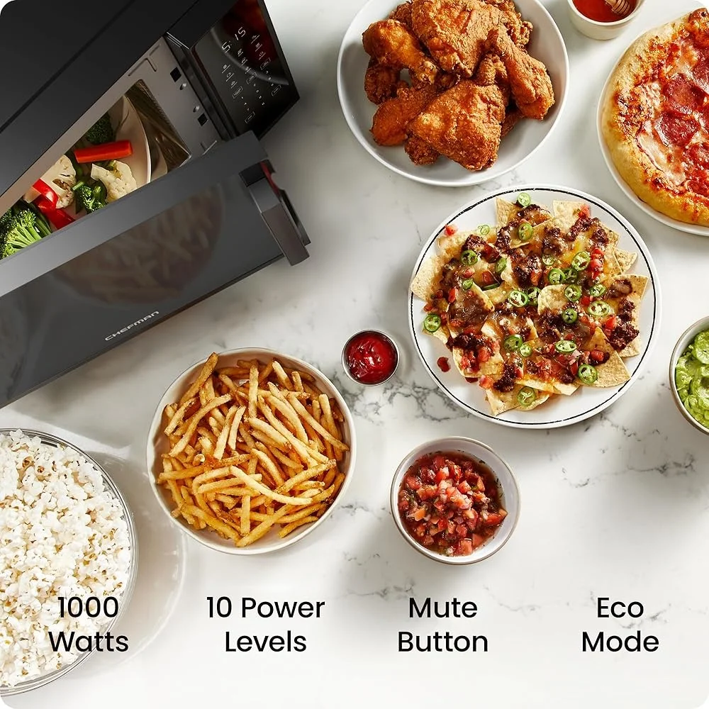 Countertop Microwave Oven 1000W Digital with 10 Power Levels 6 Cooking Presets One-Touch Mute Function Easy Clean Design Countertop Microwave Oven 1000W Digital with 10 Power Levels 6 Cooking Presets One-Touch Mute Function Easy Clean Design