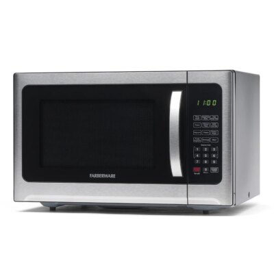 Smart Sensor Microwave Oven 1100W Countertop with Child Lock LED Display Timer One Touch Cooking Programs Easy Clean Stainless - Image 3