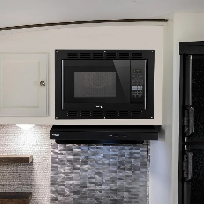 RecPro RV Convection Microwave Black 1.1 Cu. ft  120V Microwave  Appliances Direct Replacement  High Pointe and Greystone