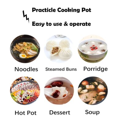 Multifunction Electric Cooker Hot Pot 1-2 People Heating Pan Multi Ramen Pot Machine Mini Rice Cook Kitchen Appliance Korea 220V - Image 4