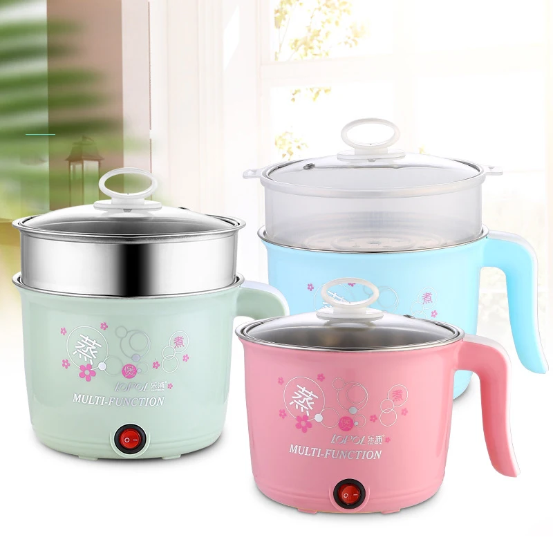 Multifunction Electric Cooker Hot Pot 1-2 People Heating Pan Multi Ramen Pot Machine Mini Rice Cook Kitchen Appliance Korea 220V