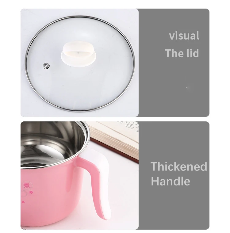 Multifunction Electric Cooker Hot Pot 1-2 People Heating Pan Multi Ramen Pot Machine Mini Rice Cook Kitchen Appliance Korea 220V