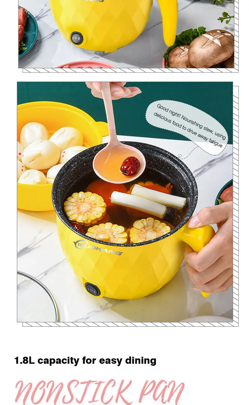 1.8L Multifunctional Electric Rice Cooker Mini Non-stick Cookware Multicooker for Home and Kitchen Appliances Pan Pots Offers 1.8L Multifunctional Electric Rice Cooker Mini Non-stick Cookware Multicooker for Home and Kitchen Appliances Pan Pots Offers