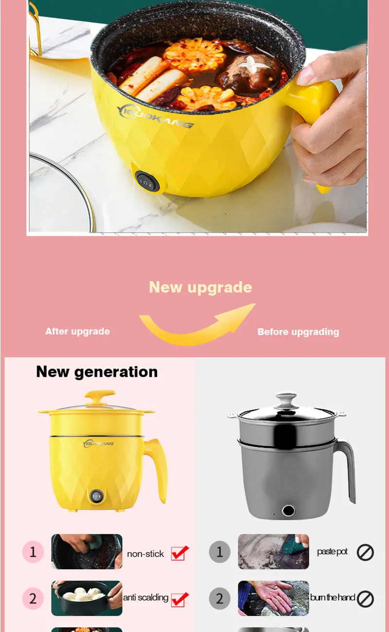 1.8L Multifunctional Electric Rice Cooker Mini Non-stick Cookware Multicooker for Home and Kitchen Appliances Pan Pots Offers 1.8L Multifunctional Electric Rice Cooker Mini Non-stick Cookware Multicooker for Home and Kitchen Appliances Pan Pots Offers