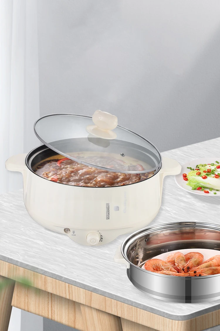 Electric MultiCooker Multifunctional Rice Cooker Frying Pan Non-stick Cookware Multi Soup Hotpot for Kitchen 1.7L/2.7L/3.2L