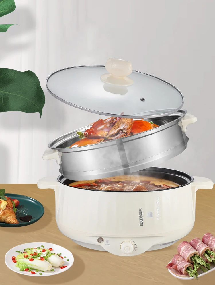 Electric MultiCooker Multifunctional Rice Cooker Frying Pan Non-stick Cookware Multi Soup Hotpot for Kitchen 1.7L/2.7L/3.2L