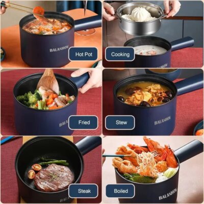 220V Multifunction Cooker Household Single/Double Layer Hot Pot Electric Rice Cooker Student Dormitory Mini Non-stick Pan Pots - Image 5