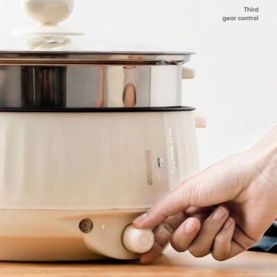 220V Multi Cookers Single/Double Layer Electric Pot 1-2 People Household Non-stick Pan Hot Pot Rice Cooker Cooking Appliances - Image 4