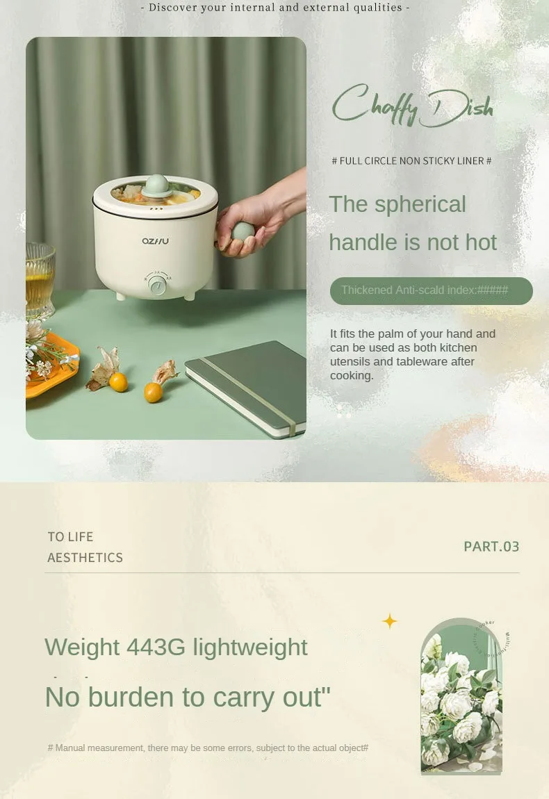 Electric Rice Pot Multicooker Hotpot Stew Heating Pan Noodles Eggs Soup Steamer Rice Cookers Cooking Pot for Home