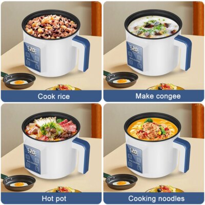 220V Electric Rice Cooker Double Layer Multi Cooker Non-Stick Smart Single MultiCooker Steamed Rice Pot For Home EU Plug - Image 4