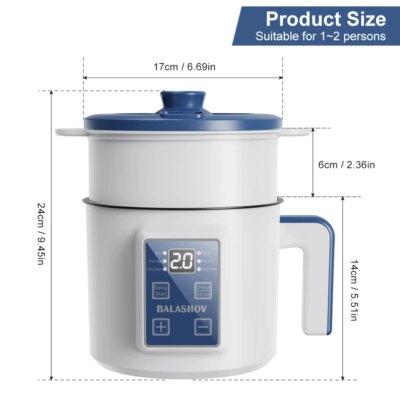 220V Electric Rice Cooker Double Layer Multi Cooker Non-Stick Smart Single MultiCooker Steamed Rice Pot For Home EU Plug - Image 6