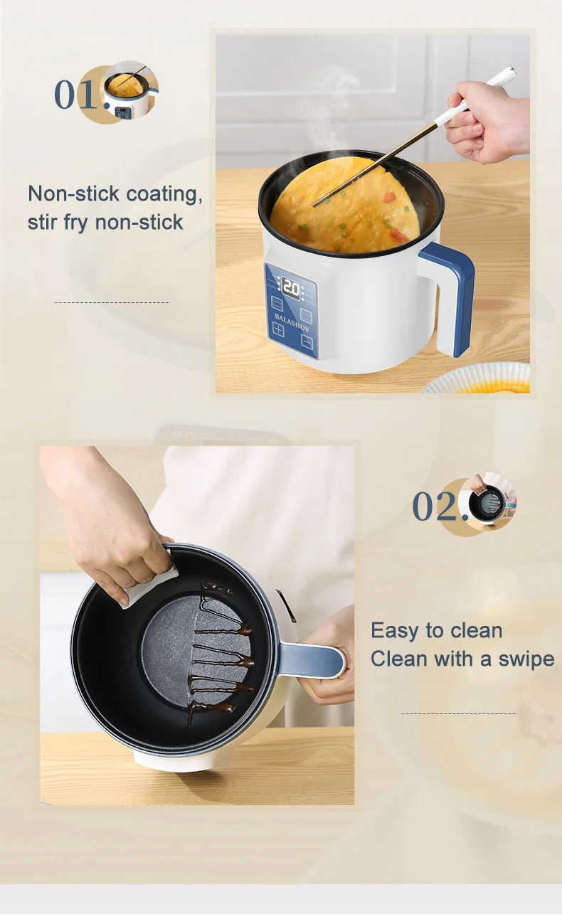 220V Electric Rice Cooker Double Layer Multi Cooker Non-Stick Smart Single MultiCooker Steamed Rice Pot For Home EU Plug