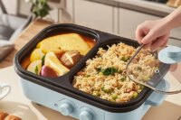 2-in-1 Multifunctional Electric Hot Pot & BBQ Grill Cooker - Household Non-Stick Multi-Cooker with Dual Voltage (110V/220V)