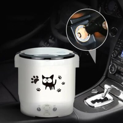 Electric Mini Rice Cooker Portable MultiCooker Household Rice Cookers 12V 24V 220V Pot Cooking Machine Pans For Car Truck Home - Image 3