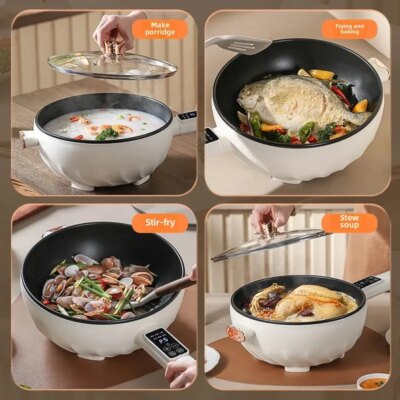 Smart Electric Frying Pan Integrated Plug-In Cooker Multi-Functional Home Use Non-Stick Small Electric Boiler - Image 3