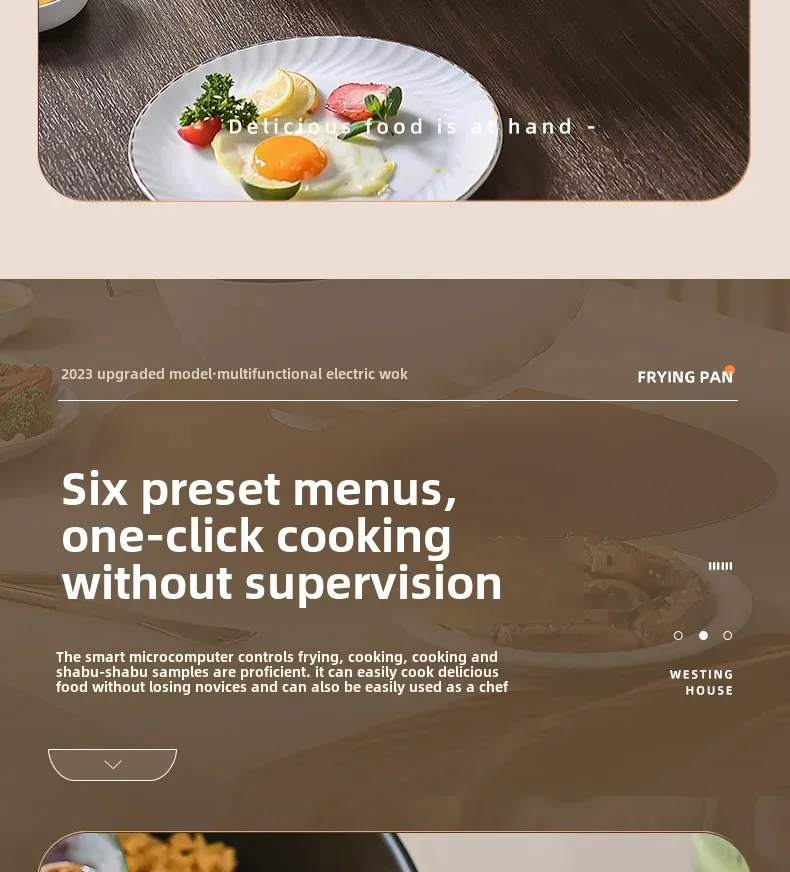 Smart Electric Frying Pan Integrated Plug-In Cooker Multi-Functional Home Use Non-Stick Small Electric Boiler Smart Electric Frying Pan Integrated Plug-In Cooker Multi-Functional Home Use Non-Stick Small Electric Boiler