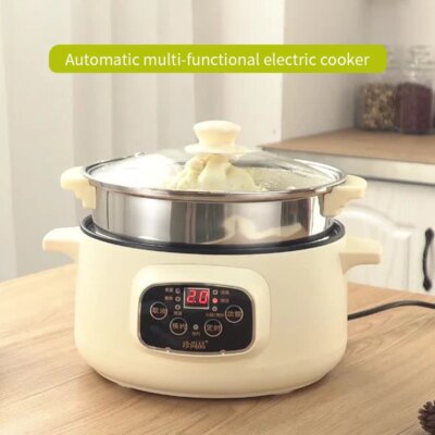 110v intelligent electric Cooking pot Travel electric frying pan Multifunctional electric hot pot portable rice cooker - Image 2