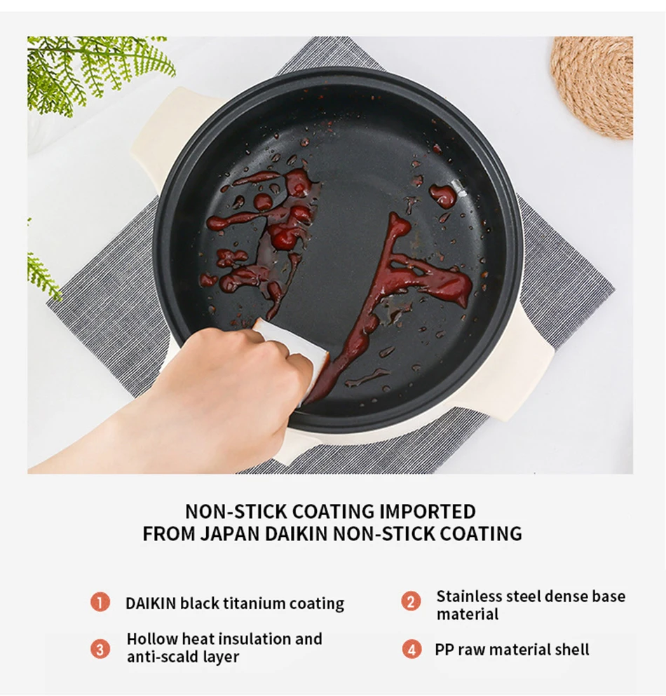 110v intelligent electric Cooking pot Travel electric frying pan Multifunctional electric hot pot portable rice cooker