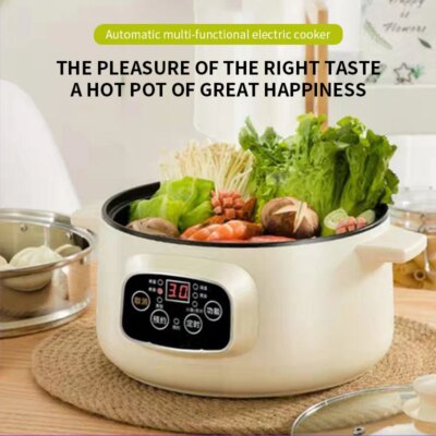 110v intelligent electric Cooking pot Travel electric frying pan Multifunctional electric hot pot portable rice cooker - Image 3