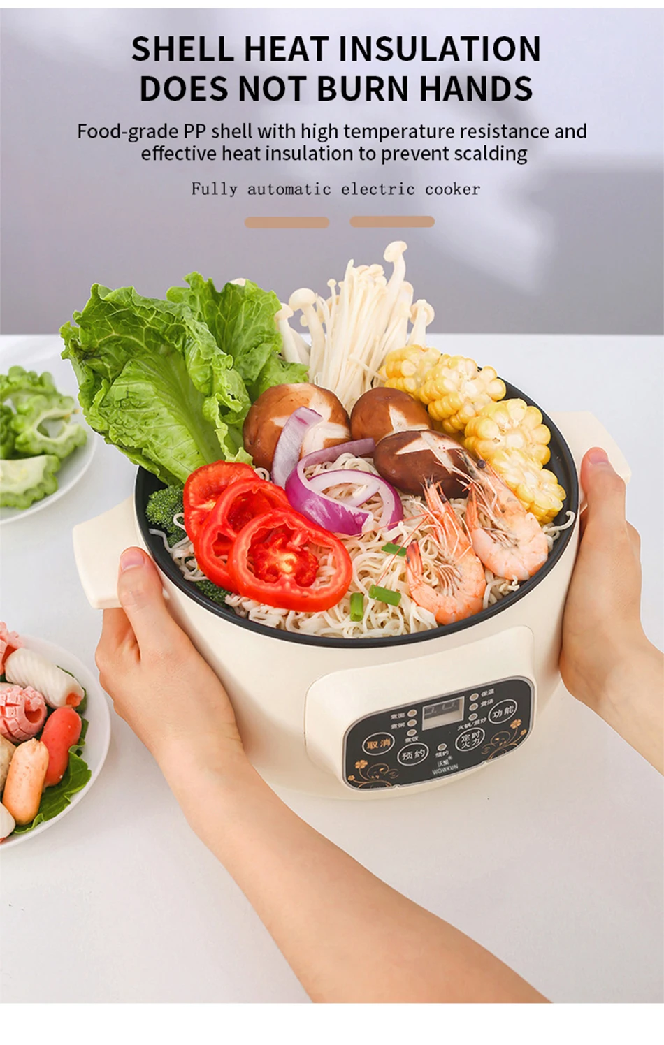 110v intelligent electric Cooking pot Travel electric frying pan Multifunctional electric hot pot portable rice cooker
