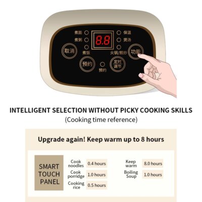 110v intelligent electric Cooking pot Travel electric frying pan Multifunctional electric hot pot portable rice cooker - Image 6