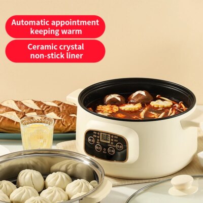 110v intelligent electric Cooking pot Travel electric frying pan Multifunctional electric hot pot portable rice cooker - Image 5