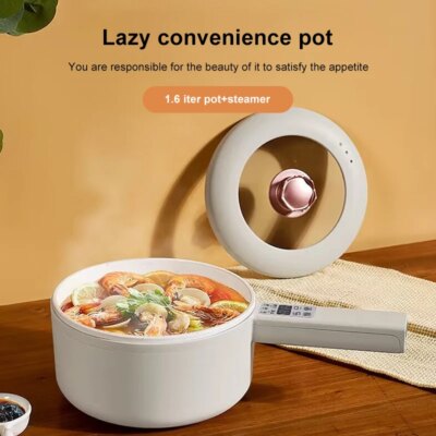 URINGO 1.6/2L Electric Hot Pot Five-speed Adjustable Multi-function Electric Cooker Non Stick Pan Frying Household Dormitory - Image 3