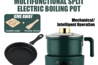 1.8L Multi-Function Electric Cooker Household Split Small Pot Stir Fry Cooker Hot Pot Noodles Fried Egg Steak Frying Pan 220V