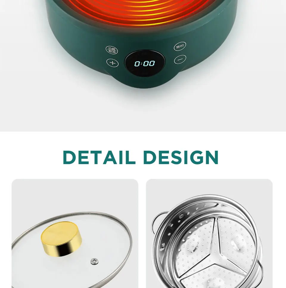 1.8L Multi-Function Electric Cooker Household Split Small Pot Stir Fry Cooker Hot Pot Noodles Fried Egg Steak Frying Pan 220V 1.8L Multi-Function Electric Cooker Household Split Small Pot Stir Fry Cooker Hot Pot Noodles Fried Egg Steak Frying Pan 220V
