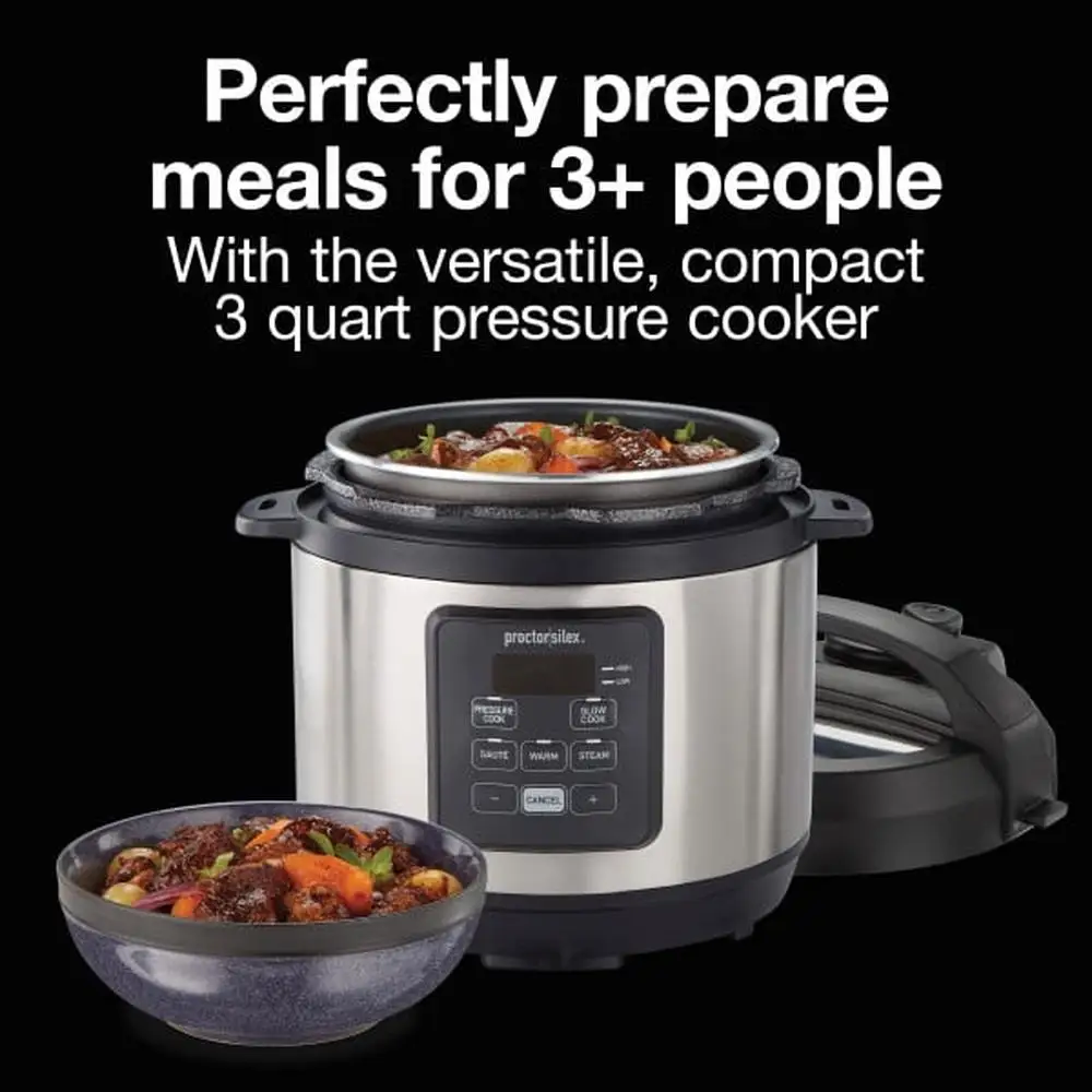 3 Quart Simplicity Pressure Cooker Multi-Cooker Slow Cooker Steamer Sauté Rice Cooker True Slow Technology 34503 3 Quart Simplicity Pressure Cooker Multi-Cooker Slow Cooker Steamer Sauté Rice Cooker True Slow Technology 34503
