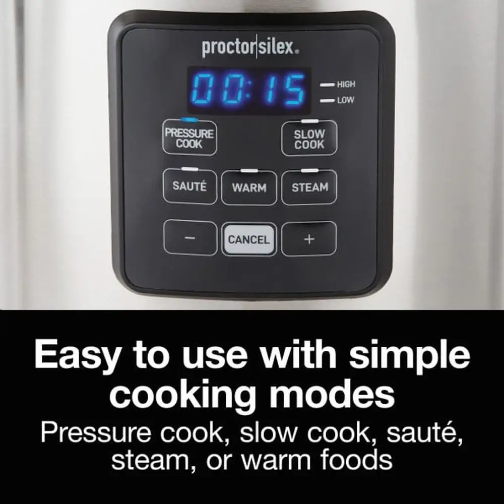3 Quart Simplicity Pressure Cooker Multi-Cooker Slow Cooker Steamer Sauté Rice Cooker True Slow Technology 34503 3 Quart Simplicity Pressure Cooker Multi-Cooker Slow Cooker Steamer Sauté Rice Cooker True Slow Technology 34503