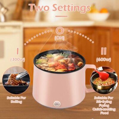 Mini Electric Cooker Non-stick Cooking 1-2 People Household Electric Cooking Machine Multifunction for Noodles Porridge Soup - Image 6