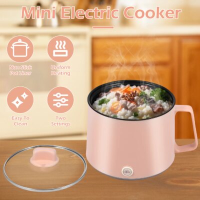 Mini Electric Cooker Non-stick Cooking 1-2 People Household Electric Cooking Machine Multifunction for Noodles Porridge Soup - Image 2