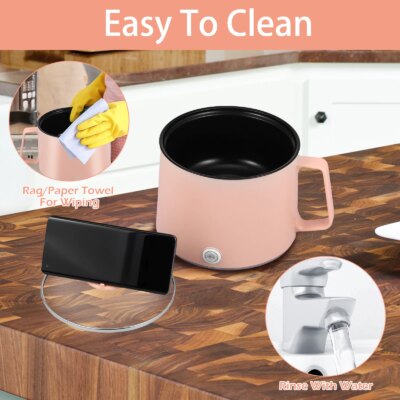 Mini Electric Cooker Non-stick Cooking 1-2 People Household Electric Cooking Machine Multifunction for Noodles Porridge Soup - Image 5