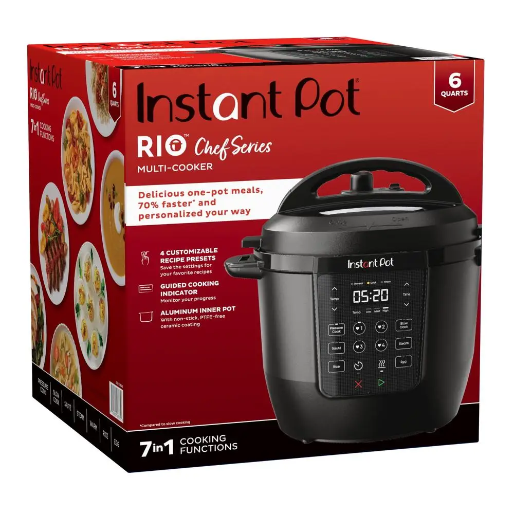 Instant Pot RIO Chef Series 6 Qt Pressure Cooker and Multi-Cooker Instant Pot RIO Chef Series 6 Qt Pressure Cooker and Multi-Cooker
