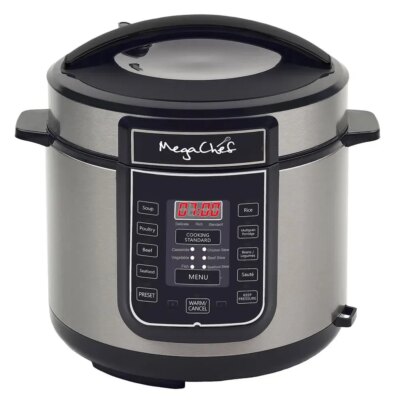 Megachef 6 Quart Pressure Cooker with 14 Pre-set Multi Function Features