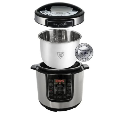 Megachef 6 Quart Pressure Cooker with 14 Pre-set Multi Function Features - Image 2