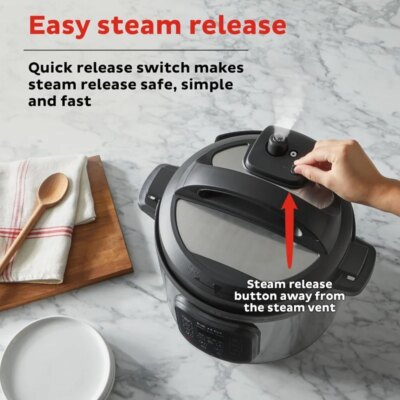 8qt Pressure Cooker Multi-Cooker 7-in-1 Cooking Functions Non-Stick Ceramic Pot Dishwasher Safe Easy Clean Batch Cooking Family - Image 6
