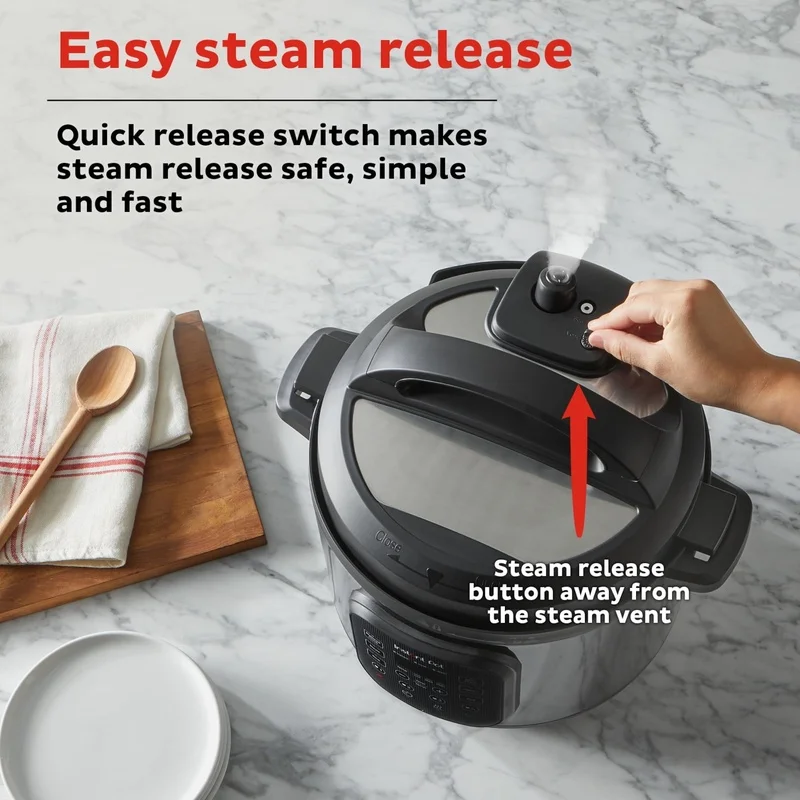 8qt Pressure Cooker Multi-Cooker 7-in-1 Cooking Functions Non-Stick Ceramic Pot Dishwasher Safe Easy Clean Batch Cooking Family 8qt Pressure Cooker Multi-Cooker 7-in-1 Cooking Functions Non-Stick Ceramic Pot Dishwasher Safe Easy Clean Batch Cooking Family